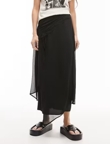 Fustă maxi Topshop, negru