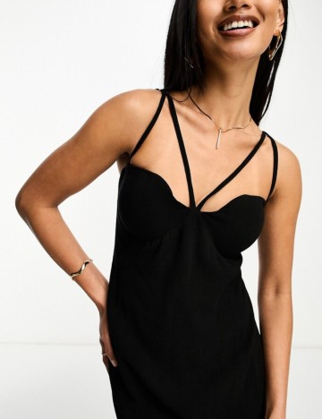Rochie midi ASOS, negru