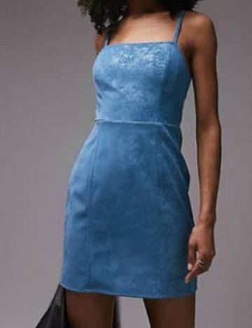 Rochie midi Topshop, albastru