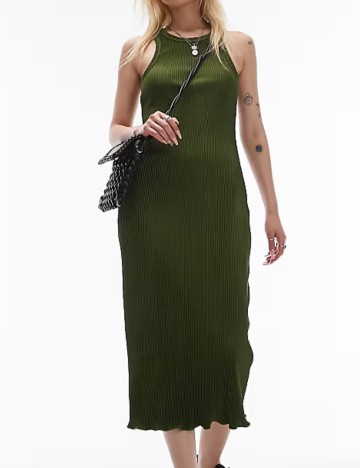Rochie midi Topshop, verde