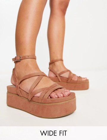 Sandale ASOS, roz prafuit