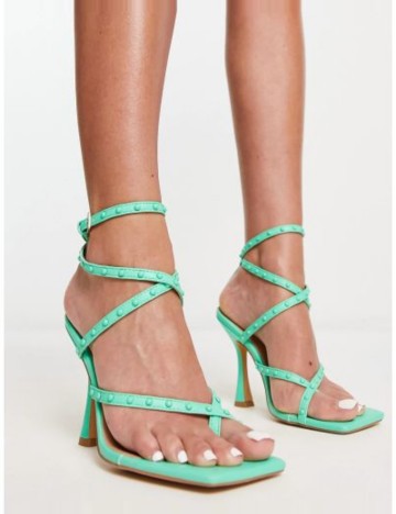 Sandale Cu Toc London Rebel, verde