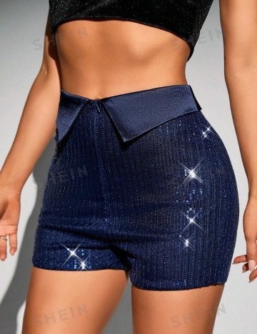 Pantaloni scurți Shein, albastru