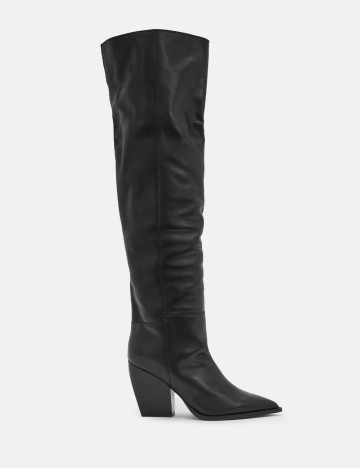 Cizme cu toc Allsaints, negru
