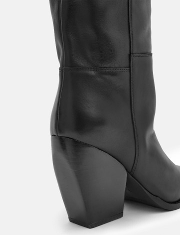 Cizme cu toc Allsaints, negru