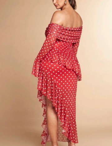 Rochie midi Shein Curve+, mix culori