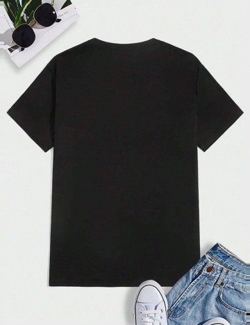 Tricou MANFINITY by Shein, negru