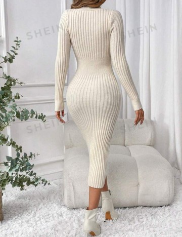 Rochie midi Shein, crem
