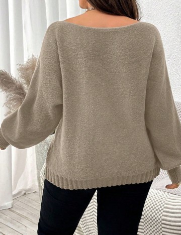 Pulover Shein Curve+, bej
