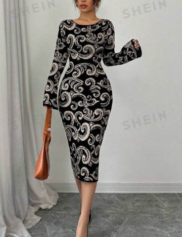 Rochie midi Shein, mix culori