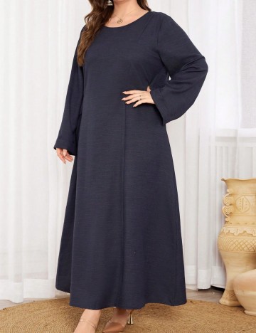 Rochie maxi Shein Curve+, bleumarin