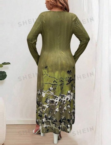 Rochie maxi Shein Curve+, mix culori