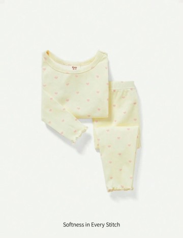 Compleu pijamale Shein, crem