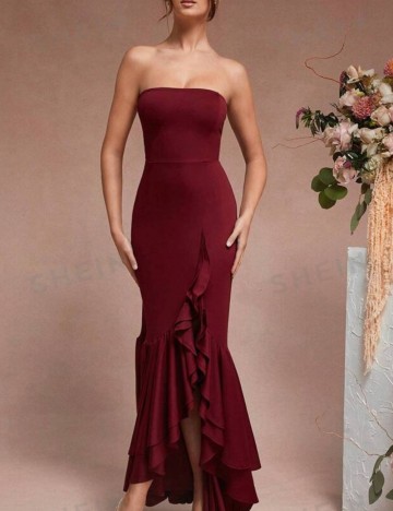 Rochie midi Shein, vișiniu