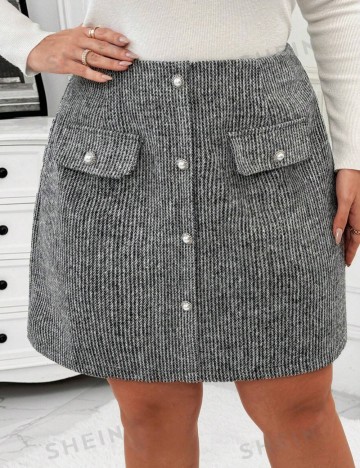 Fustă mini Shein Curve+, mix culori