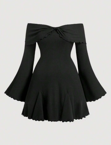 Rochie mini Shein Curve+, negru