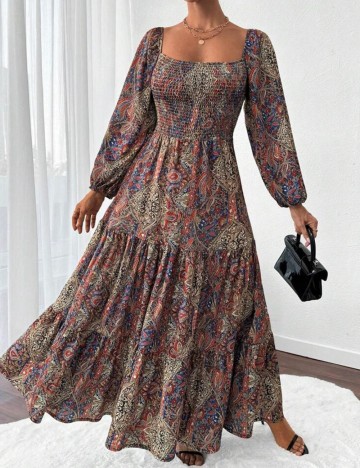 Rochie maxi Shein, mix culori