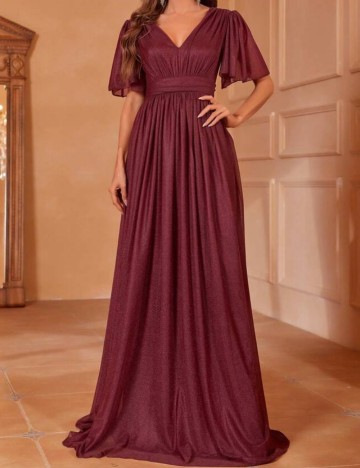 Rochie de ocazie Shein, vișiniu