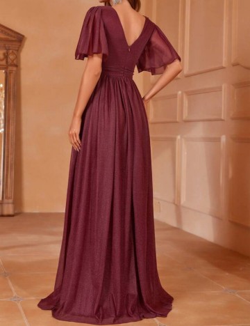 Rochie de ocazie Shein, vișiniu