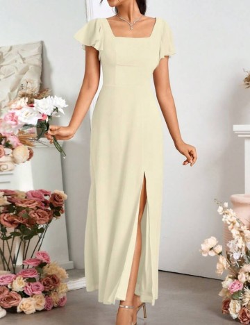 Rochie maxi Shein, crem