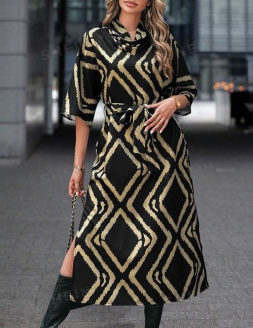 Rochie midi Shein, mix culori