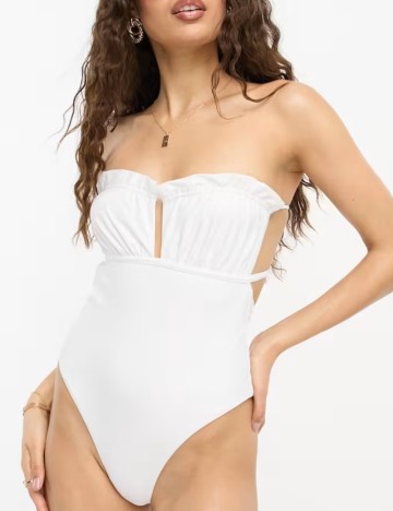 Costum de baie întreg ASOS, alb