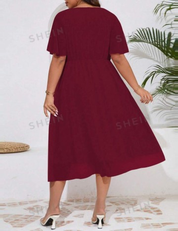 Rochie midi Shein Curve+, vișiniu