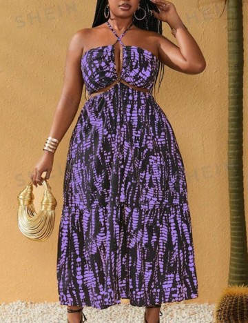 Rochie midi Shein Curve+, mix culori