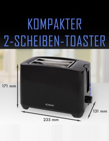 Toaster Bomann, negru
