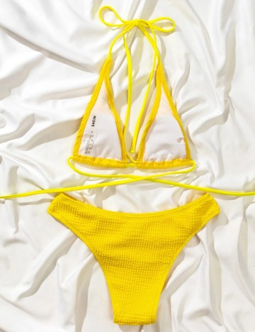 Costum de baie Shein, galben