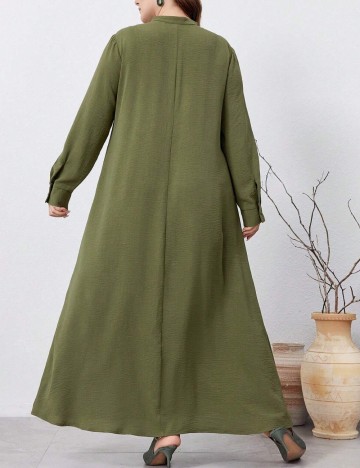 Rochie maxi Shein Curve+, kaki