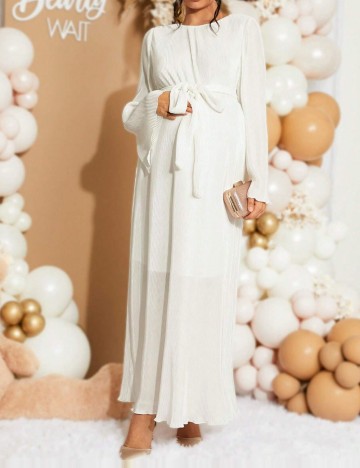 Rochie maxi Shein, crem