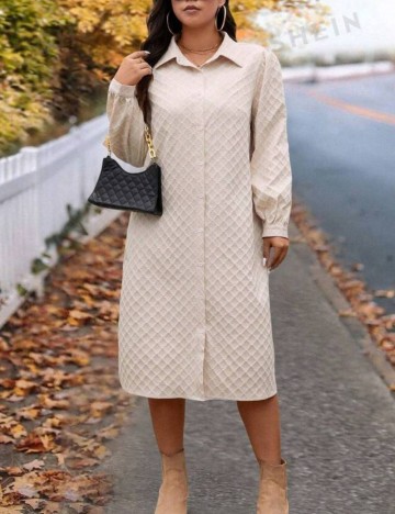 Rochie midi Shein Curve+, bej