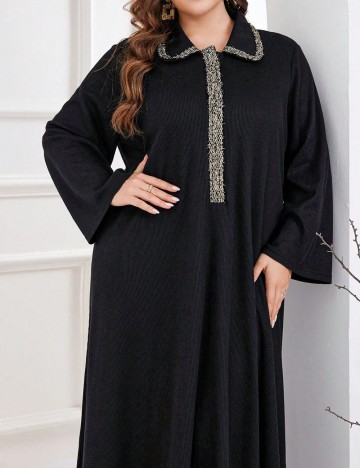 Rochie maxi Shein Curve+, negru