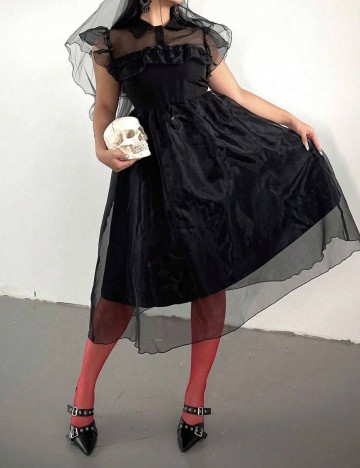 Rochie midi Shein Curve+, negru