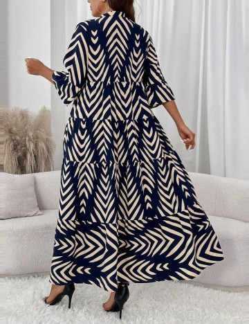 Rochie maxi Shein Curve+, mix culori