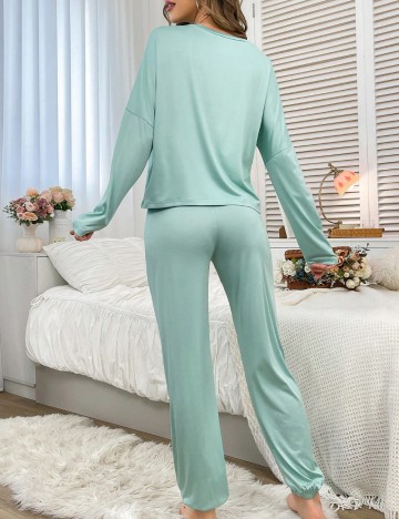 Compleu pijamale Shein, turcoaz
