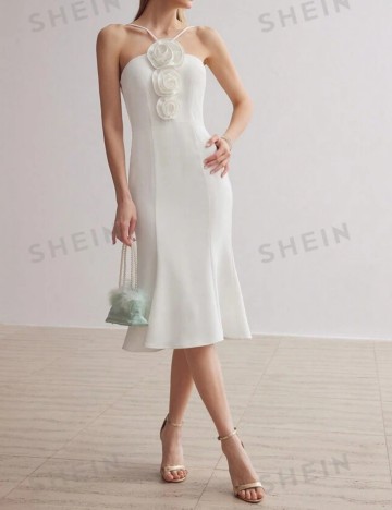 Rochie midi Shein, alb