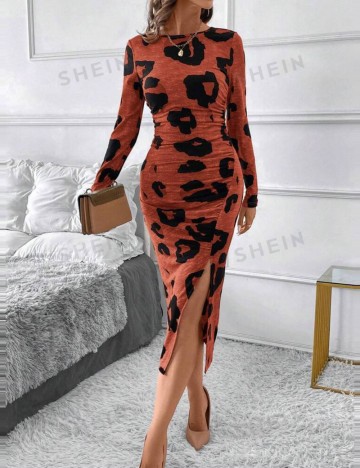Rochie midi Shein, mix culori