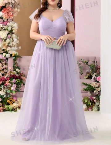 Rochie de ocazie Shein Curve+, mov