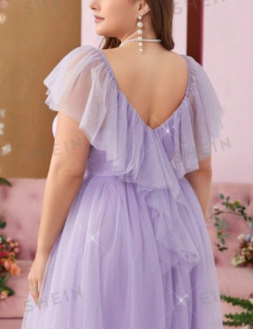 Rochie de ocazie Shein Curve+, mov
