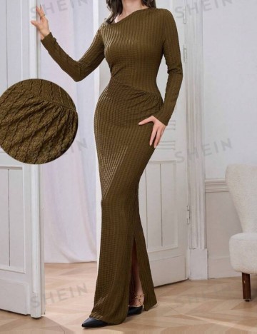 Rochie maxi Shein, kaki