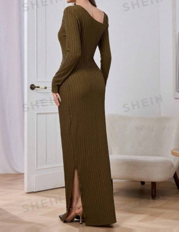 Rochie maxi Shein, kaki