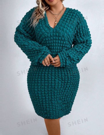 Rochie midi Shein Curve+, albastru