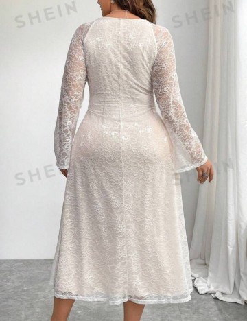 Rochie midi Shein Curve+, alb