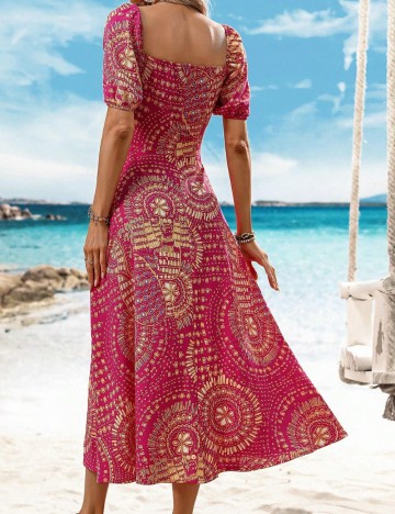 Rochie midi Shein, mix culori