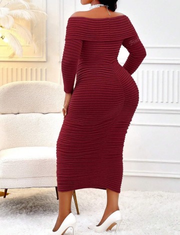 Rochie maxi Shein Curve+, vișiniu