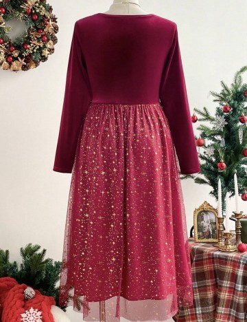 Rochie midi Shein Curve+, vișiniu
