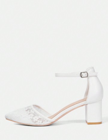 Pantofi cu toc Shein, alb