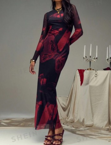 Rochie maxi Shein, mix culori
